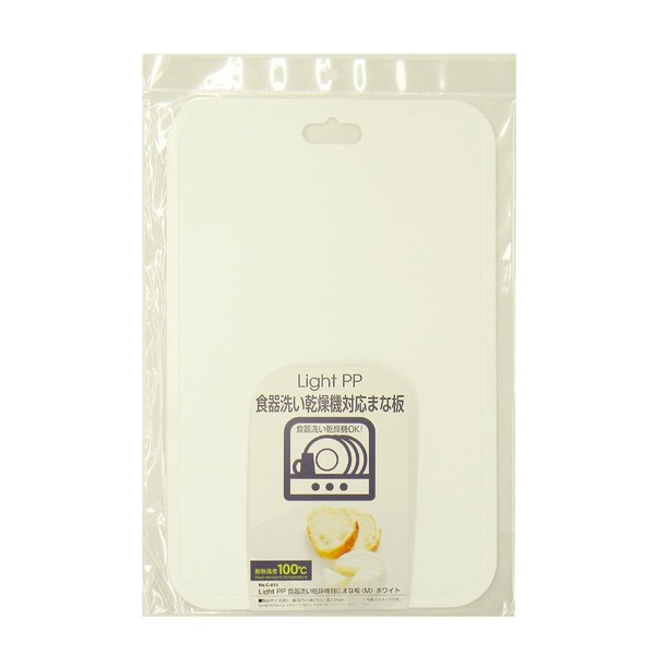 Pearl Metal C-813 Cutting Board M, White, Dishwasher Safe, Light