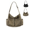 Canvas Crossbody Bag, Large Capacity Canvas Shoulder Bags Casual Messenger