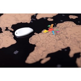 Begoon Scratch Map World Map – Travel Map World – Black and Gold