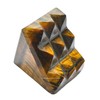 Tiger Eye Crystal Pyramid with 9 Pyramid Plate Bottom -