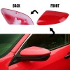 Left Driver Side Red Door Wing Mirror Cap Cover For
