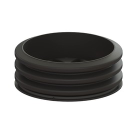 Aero-Stream 23.5" x 9" Corrugated Pipe with Safety Barrier, HDPE, Black, Septic Tank Riser Pipe, 1 Pipe