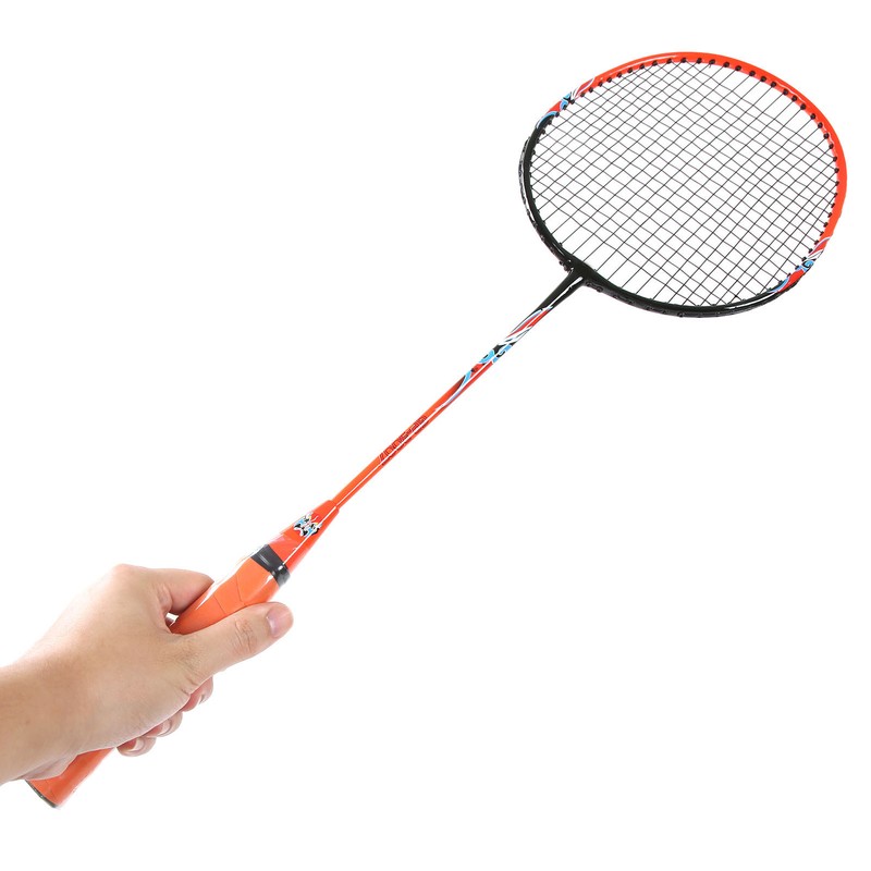 2 Player Badminton Racket Set Ferroalloy Integrated for Beginner Amateur