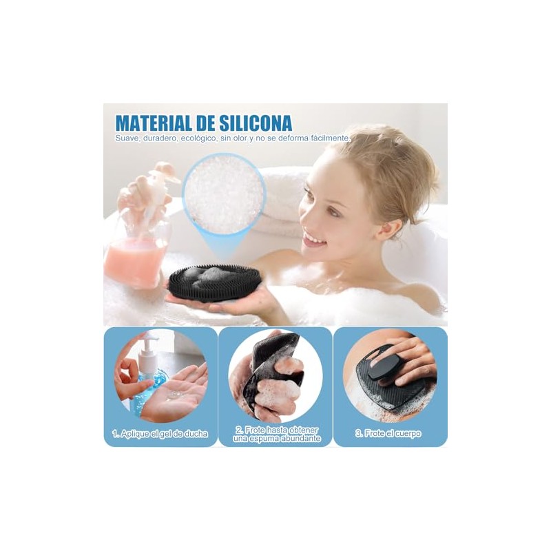 STRDIT: Cepillo corporal exfoliante de silicona para máxima limpieza y