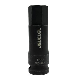 JEUCLEL 20mm Hex Impact Bit Socket, H20 1/2-Inch Impact Drive Allen Socket, Cr-Mo Steel Lengthen Hex Screwdriver Socket Adapter