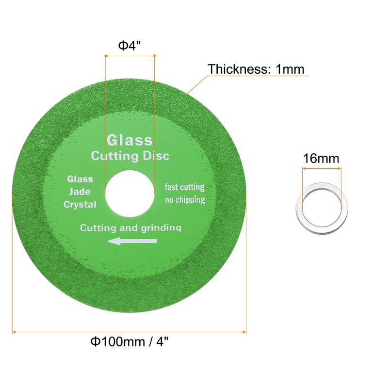 sourcing map 5 Pack Glass Cutting Disc 4Inch for rotary