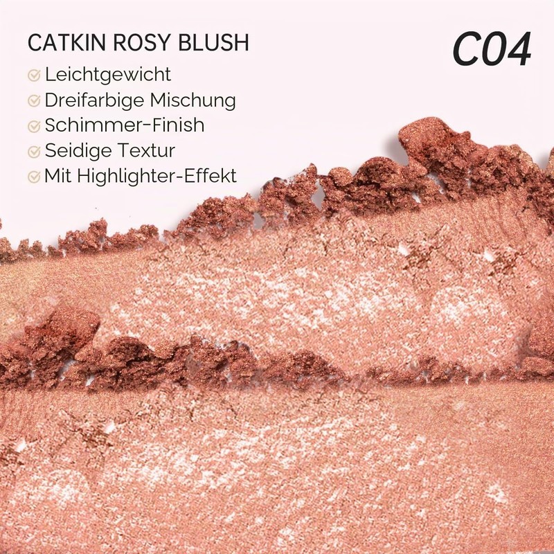 CATKIN Rouge Blush, Baked Powder Blush and Highlighter 2 in