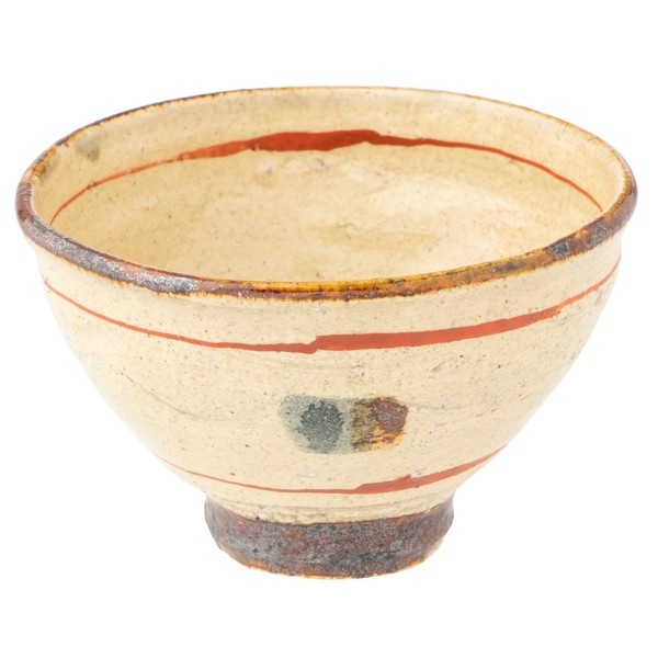 Marui Pottery MR-3-4042 Shigaraki Pottery Hechimon Rice Bowl, Diameter Approx.