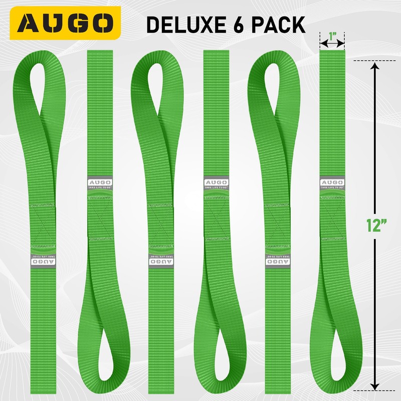 Soft Loop Tie Down Straps - 1,500 Load Capacity &