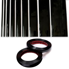NANSH 16Ft Glossy Black Extra Thick Auto Molding Trim Universal Bumper Window Door Body Side Decorative Strip Scratch-Proof (Width: 1inch [25mm])