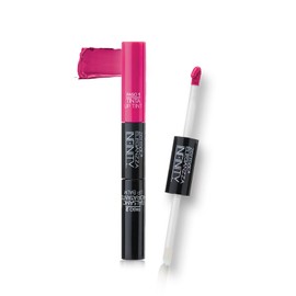 Zermat Long-Lasting Liquid Lipstick, which includes moisturizing balm that can be used over lipstick for a more comfortable feel and light touch of brightness. Shade Pitahaya. 0.21 Oz.