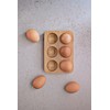 Pebbly NBA108 Egg Tray, Bamboo, White, 17 x 12 x
