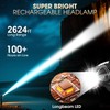 Super Bright LED Headlamp 4 Pack, High Lumen Rechargeable Head