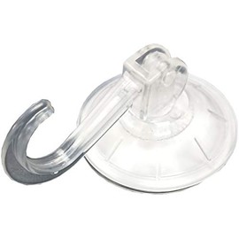 20 x Suction Cup Hooks Clear Lever Type Snap Lock 45mm Patterned