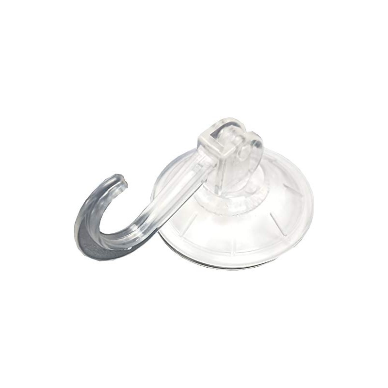 20 x Suction Cup Hooks Clear Lever Type Snap Lock