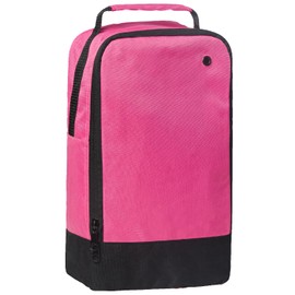 Travel Shoe Bag with Zipper Pocket Water Resistant Golf Sports Boot Bag Carry Strap Handle (Football Boot Bag, Pink)