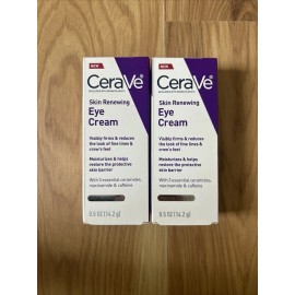 Cerave 2 PACK Cerave Skin Renewing Eye Cream for Wrinkles Peptide’s Niacinamide 0.5oz