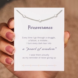 KissYan Gold Choker Necklaces for Women, 14K White Gold Station Necklace Silver Dainty Diamond Cubic Zirconia Pearl Moon and Stars Chain Adjustable Trendy Simple Sparkle Chic Fashion Jewelry Gifts