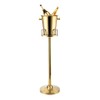 TITIDU Titanium Gold Ice Bucket Rack，Floor Standing Golden Champagne Ice