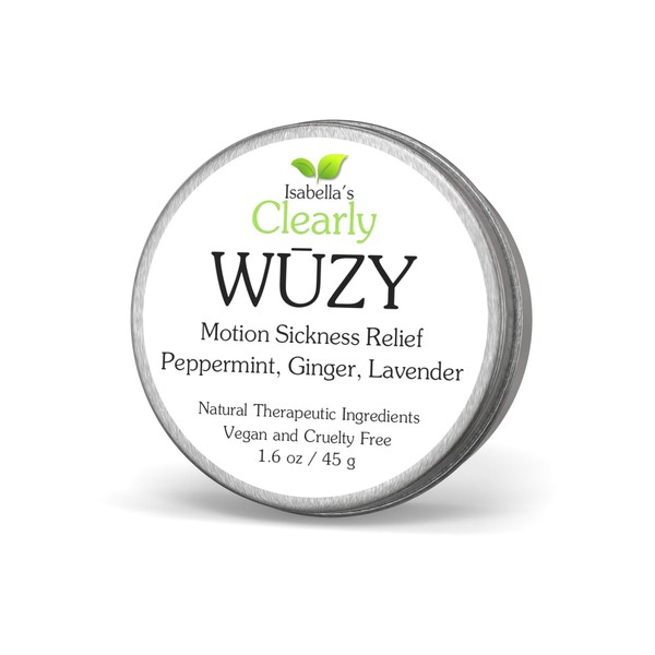 Clearly WŪZY, Aromatherapy Rub for Morning and Motion Sickness, Dizziness, Travel, Pregnancy | Natural Remedy with Ginger, Peppermint, Lavender | Made in USA 