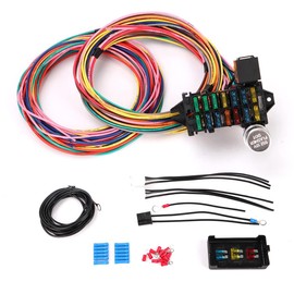 BELZAR 14-Circuit Wiring Harness Kit for Hot Rods & Muscle Cars - GXL125 Copper Core, 17 Fuses with Extensions, Expandable Design