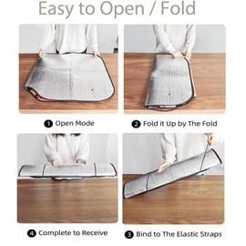 Delerain Car Windshield Sunshade Funny Cats Car Auto Sun Shade Car Front Window Covers Foldable Sun Visor Protector Blocks UV Rays - Keeps Your Vehicle Cool (51" x 27.5")