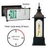 Eldnacele Musical Snow Globe Lantern with Timer, Lighted USB/Battery Operated