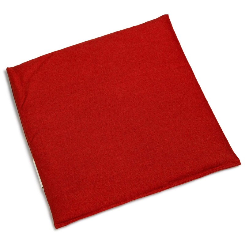 Linseed Cushion 19 x 19 cm Cherry Red Small Grain
