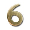 Self-Adhesive 2" Inch Imperial Brass Mailbox Number #6