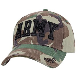 Rothco 18260 Deluxe Army Embroidered Low Profile Insignia Cap Color : Woodland Camo