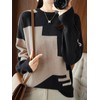 unifiss 033A Knit, Bi-Color, Pattern, Crew Neck, Long Sleeve, Cute,