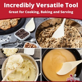 Pro Grade, Super Comfy Wooden Spoon, 3 Pc Set. Heavy Duty, Wood Spoons with Long Handles for Cooking, Baking, Stirring and Mixing in Restaurants or at Home. Best Kitchen Utensils for Nonstick Cookware