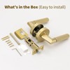 Bak Bo Interior Privacy Door Handle with Lock, Indoor Knurled
