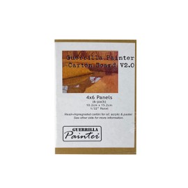 Guerrilla Painter 4x6 Cartón Plein Air V2.0 (6-Pack) Panel, Tan