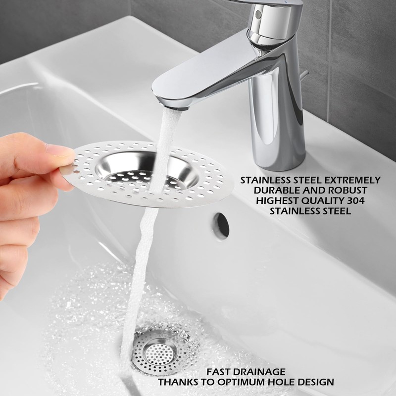2 Drain Strainer Shower, Hair Strainer Shower Stainless Steel Strainer