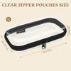 YQBRAO YQBRAO Bliss Bins Set of 3 - Hard Sided Clear Zipper Case for Storage - Professional-Grade Plastic clear hard shell zipper case, Toiletry Pouch, Travel Organizer, Cosmetic Bag, Snack Bins