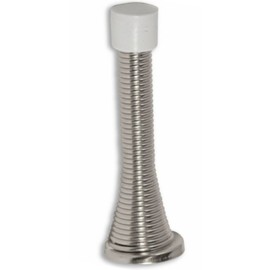 10 x Chrome Silver Spring Door Stop Stops Stopper Doorstop inc Fixings & Screws