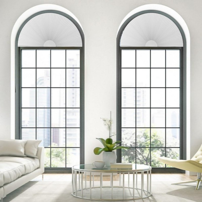 Arch Window Shade Blackout Cellular Shades Half Circle Moon Window
