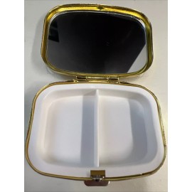 Fridolin Pill Box With Mirror Gustav Klimt * The Kiss * Tablet Box