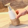 Ceramic Soap Dispenser with Plastic Pump – 12oz Refillable Liquid