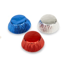 Fox Run Patriotic Foil Muffin and Cupcake Liners, Set of 45, Standard Size Wrappers
