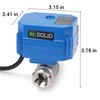 U.S. Solid 1/2" Motorized Ball Valve with US Plug 110VAC