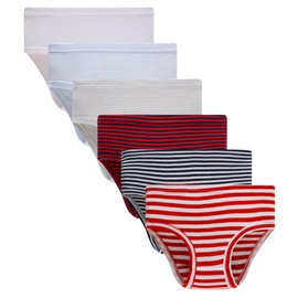 Winging Day Big Girls Striped Panties Size 14 (6-Pack)