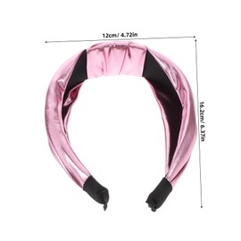 Ipetboom Light Pink Knotted Headband Women Glitter Headwear Accessories Fabric Ideal For Valentine Thanksgiving And Disco Events