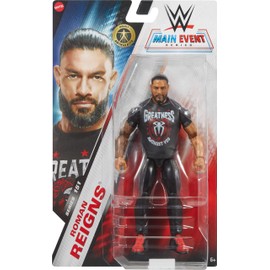Mattel WWE Roman Reigns Action Figure, Main Event Series #151 6-inch Collectible with 10 Articulation Points & Life-Like Look