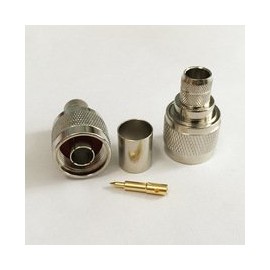 N male plug RF connector crimp for RFC400 RG214 RG8 cable NEW Ships Quickly From USA