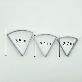 Scone Cutter Set of 3 (2.7, 3.5, 4.3 Inch) – Stainless Steel Fan-Shaped Biscuit Mold and 1/6 Slicer for Perfectly Even Triangle Biscuits and Cookies, Ideal Baking Tool for Scones, Pastries, Desserts