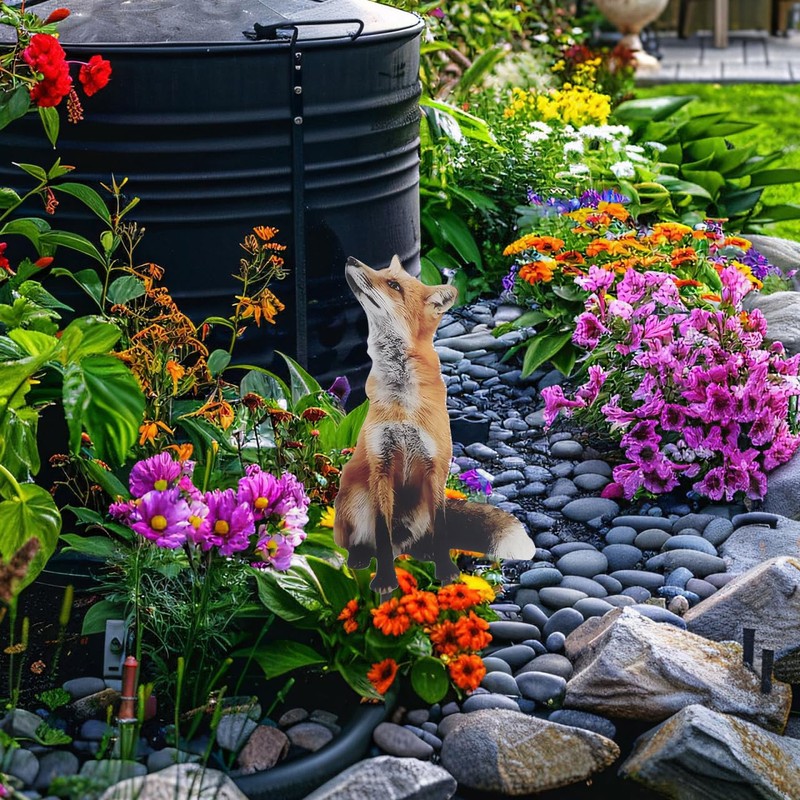 POPETPOP Acrylic Fox Garden Stakes : Fox Lawn Ornaments Garden