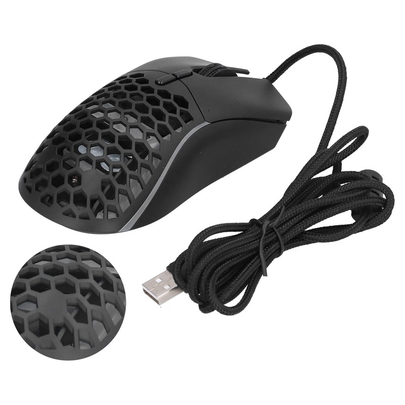 Wired Mouse RGB 7‑Button USB Port Hollow Ergonomic Gaming Office