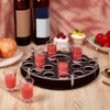 peacoblue 25 Shot Glass Tray Holder with Heavy Base, Clear